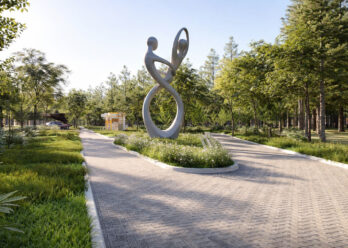 Parque urbano — elemento escultórico