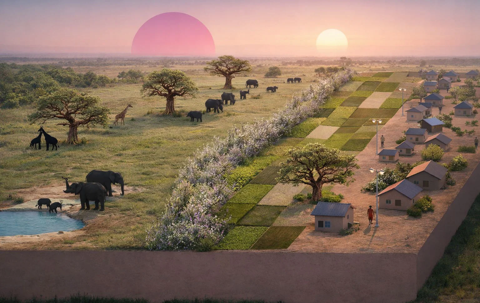 Plano de estrutura urbana — vista aérea
