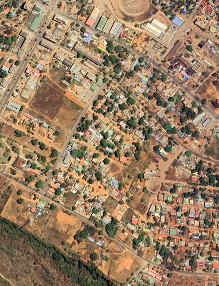 Ortofotomapa de área urbana